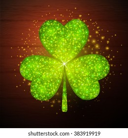 Happy St.Patrick's Day Background. Irish Poster Template. Shamrock Element. Vector illustration