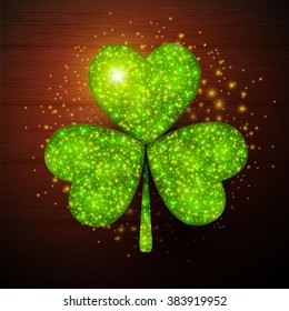 Happy St.Patrick's Day Background. Irish Poster Template. Shamrock Element. Vector illustration