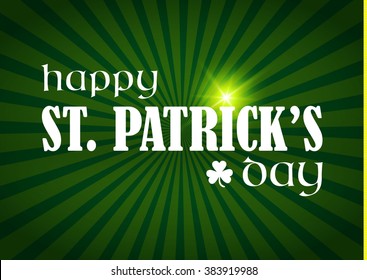 Happy St.Patrick's Day Background. Irish Poster Template. Vector illustration