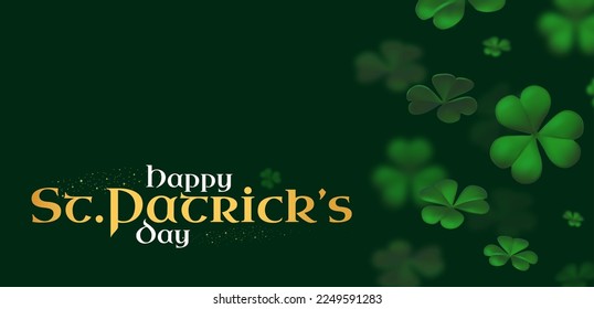 Happy St.Patrick's Day background with shamrock clower leaf. Luck and suxess