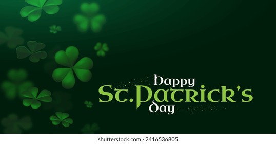 Happy St.Patrick's Day background with shamrock clover leaf. Luck and success