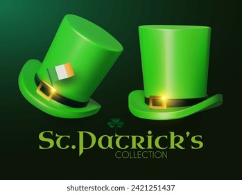 Happy St.Patrick's Day background with shamrock clover leaf. Luck and success