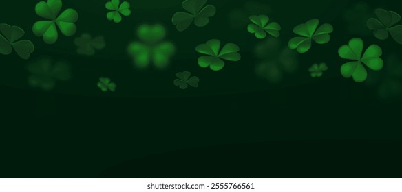 Happy St.Patrick's Day background with shamrock clover leaf. Luck and success