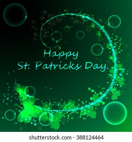 Happy St.Patrick`s Day green background