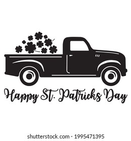 happy  ST.Patricks day logo inspirational positive quotes, motivational, typography, lettering design