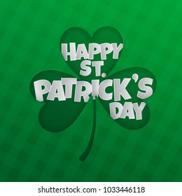 Happy St.Patrick's Day Seasonal Greeting Card Background. Vector illustration