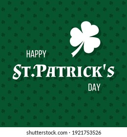 happy st.patrick's day, vector greeting card or poster