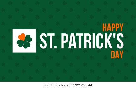 happy st.patrick's day, vector greeting card or poster