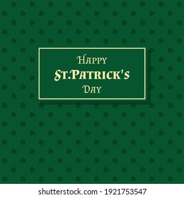 happy st.patrick's day, vector greeting card or poster