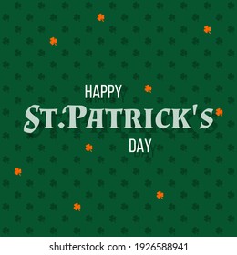 happy st.patrick's day, vector greeting card or poster