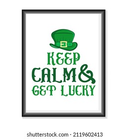 Happy St.Patric's Day typography on white background vector. Happy Saint Patrick's Day Vector illustration for T-Shirts, Mugs, Bags, Poster Cards, and much more.