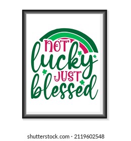 Happy St.Patric's Day typography on white background vector. Happy Saint Patrick's Day Vector illustration for T-Shirts, Mugs, Bags, Poster Cards, and much more.