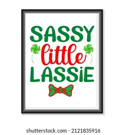 Happy St.Patric's Day typography on white background vector. Happy Saint Patrick's Day Vector illustration for T-Shirts, Mugs, Bags, Poster Cards, and much more.
