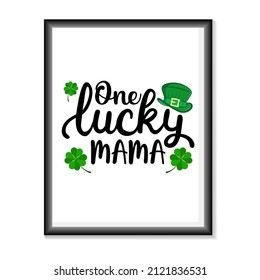 Happy St.Patric's Day typography on white background vector. Happy Saint Patrick's Day Vector illustration for T-Shirts, Mugs, Bags, Poster Cards, and much more.