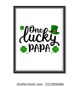 Happy St.Patric's Day typography on white background vector. Happy Saint Patrick's Day Vector illustration for T-Shirts, Mugs, Bags, Poster Cards, and much more.