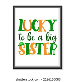 Happy St.Patric's Day typography on white background vector. Happy Saint Patrick's Day Vector illustration for T-Shirts, Mugs, Bags, Poster Cards, and much more.