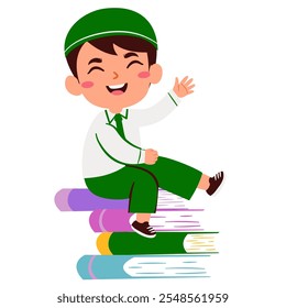 Feliz aluno para voltar à escola