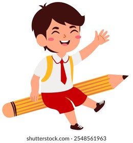 Estudiante feliz para volver a la escuela