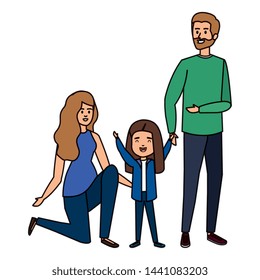 happy student girl with couple teachers