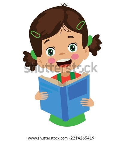 happy student reading a book