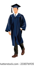 Happy students celebrating graduation from college. Happy graduate student concept vector.