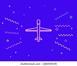 Happy style Aircraft icon. Logistic icon