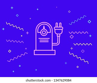 Happy style Battery charge vector icon