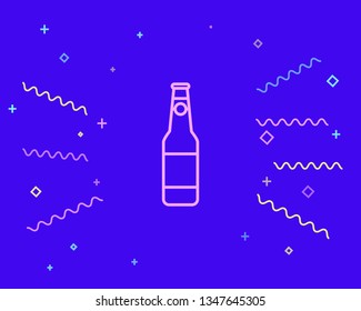 Happy style Beer icon. Beer glass symbol for your web site design