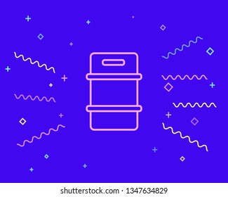 Happy style Beer vector keg icon. Bar concept