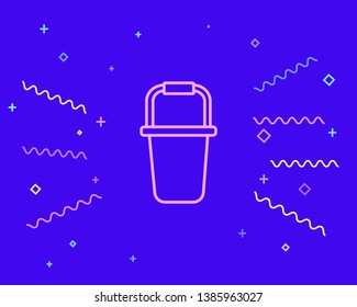 Happy style Bucket icon vector isolated sign symbol