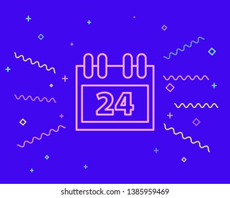 Happy style Calendar vector icon