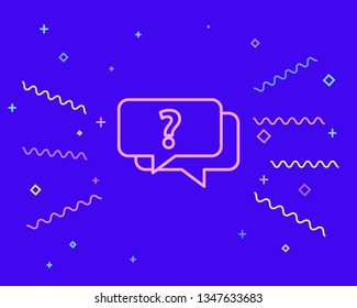 Happy style Chat Speech Bubbles. Icon of Communication, Contact, FAQ, Answers and Questions, Chat or Dialogue.