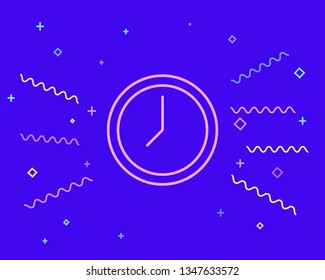 Happy style Clock icon for your web site design