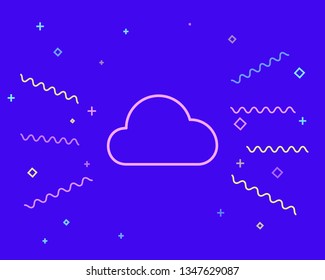 Happy style Cloud vector design icon