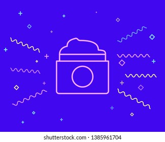 Happy style Cosmetic cream icon vector. Face cream