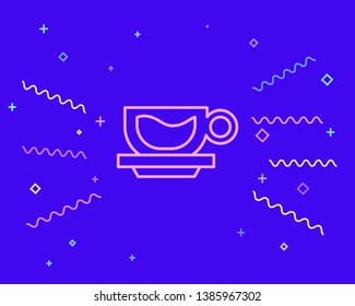 Happy style Cup of Tea Vector Icon for mobile app, website or desktop app