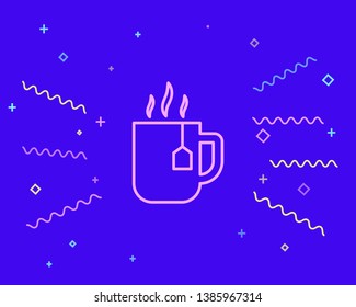 Happy style Cup of Tea Vector Icon for mobile app, website or desktop app