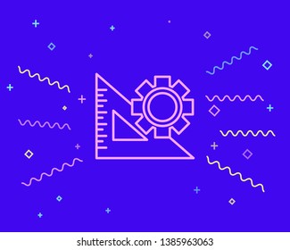 Happy style Engineering Tools Icons. Contains such Symbols as Manufacturing, Technology, Engineer, Team, Solutions, Service and more.
