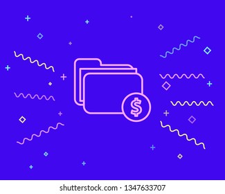 Happy style Financial folder with Document.