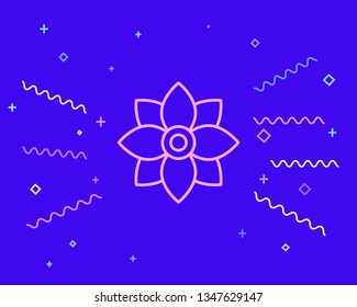 Happy style Flower Icon Vector. Ecology concept