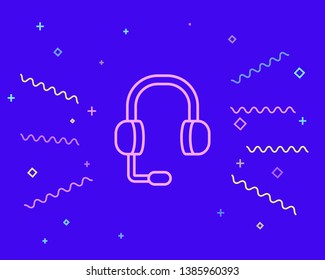 Happy style Headphone vector icon