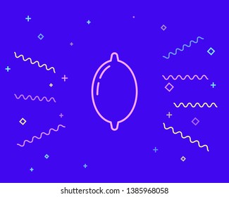 Happy style Lemon vector icon