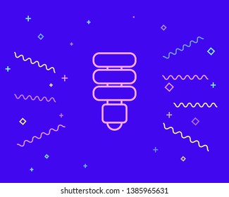 Happy style Light Bulb icon. Lighting Electric lamp. Electricity, shine.