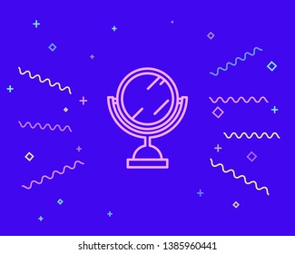 Happy style Mirror vector icon. Make up symbol