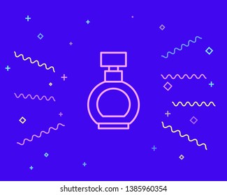 Happy style Perfume vector icon. Cosmetic concept