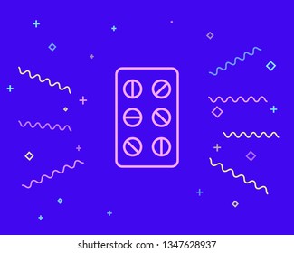 Happy style Pills vector icon. Medical and HealthCare Symbol