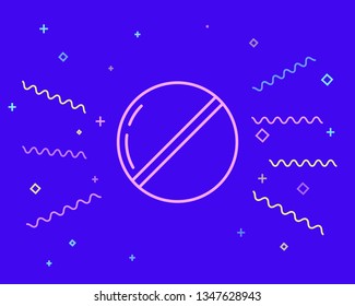 Happy style Pills vector icon. Medical and HealthCare Symbol