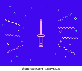 Happy style Screwdriver icon vector illustration
