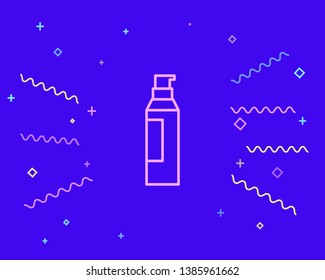 Happy style Shower Gel, Liquid Soap, Lotion, Cream, Shampoo, Bath Foam. Vector icon.