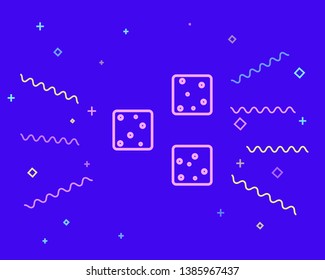 Happy style Sugar logo. Three cubes icon.